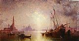 Franz Richard Unterberger Canvas Paintings - Venise - Vue De S. George
